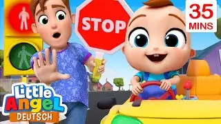 Bei ROT halten wir an! | Das Ampel-Lied | Little Angel Deutsch – Kinderlieder