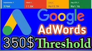 Google ads Threshold 2021 |google AdW ords350S thresh old | adwords threshold trick 350 Live Camping