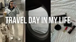 TRAVEL DAY VLOG | airport routine, fly with me, + what's in my travel bag