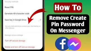 How To Remove Pin Password On Messenger 2024 | Remove Create Pin From Messenger