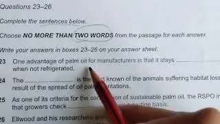 PALM OIL READING ANSWERS | IELTS reading Test practice  palm oil ielts reading explanation  IELTS-9