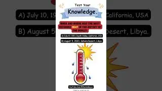 🔥 Hottest Day Ever Recorded!  GK Quiz in English 🌍 #knowledge #quiz #education #youtubeshorts