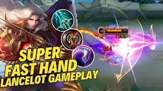 SUPER FAST HAND LANCELOT BRUTAL GAMEPLAY 2024🔥LANCELOT BEST BUILD 2024 | LANCELOT MLBB