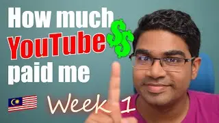 How much YouTube paid me in the first week of monetization / Small channel analytics Malaysia