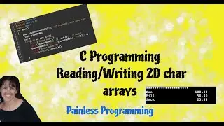 C - Reading/Writing 2D Arrays