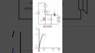 Oscillator using a single BJT transistor (Negistor).