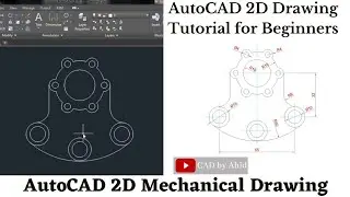 AutoCAD 2D Mechanical Drawing for beginners in Hindi | Autocad 2D tutorial for beginner | AutoCAD 3D