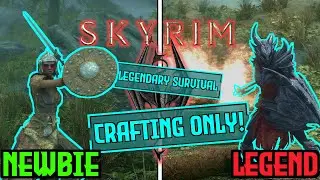 Can I Beat Skyrim Legendary Survival Difficulty With CRAFTING ONLY?! | Skyrim Legendary Challenge!