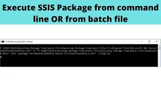 50 Execute SSIS Package from command line | Execute SSIS Package from batch file