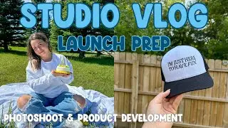 Small Business Studio Vlog 🎉 Product Photoshoot 📸 Embroidering Apparel & Crocheting Puff Flowers 🌷