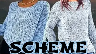 Вязание: схемы узоров на топовые свитера. Knitting: patterns for top sweaters.