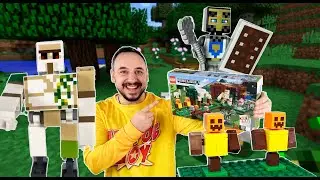 LEGO МАЙНКРАФТ И ПАПА РОБ: АВАНПОСТ РАЗБОЙНИКОВ ЛЕГО MINECRAFT - ВСЯ СБОРКА ЦЕЛИКОМ!