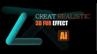 Create realistic 3D fur effect in Adobe illustrator | tutorial | @Xtremevidez