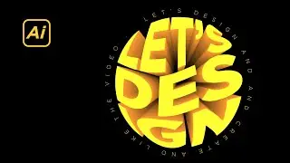 How to make 3d text in illustrator 2023 | 3d text illustrator | text effect illustrator tutorial.