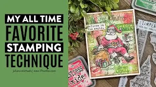 My All Time FAVORITE Stamping Technique | Tim Holtz Stampers Anonymous Christmas 2024