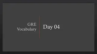 GRE Vocabulary Day 04 | GRE in Bangla