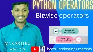 Bitwise left shift operator||Bitwise right shift operator|Python operators