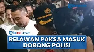 Ricuh Pendaftaran Cagub di KPU Jakarta, Relawan Dharma-Kun Cekcok dengan Polisi Paksa Ingin Masuk