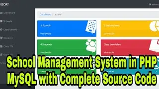 School Management System in PHP MySQL with Complete Source Code