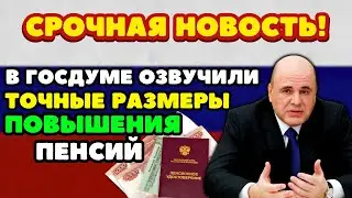 🔴СРОЧНЫЕ НОВОСТИ! Депутаты озвучили точные размеры повышения пенсий работающим пенсионерам!