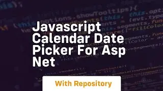 javascript calendar date picker for asp net