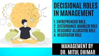 Decisional roles in management by Henry Mitzberg with examples