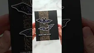 Easy DIY Halloween Card!🦇ASMR Crafting #asmr #asmrsounds #craft #art