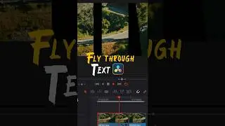 Fly through text in DaVinci Resolve