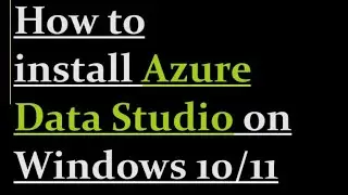 How to install azure data studio