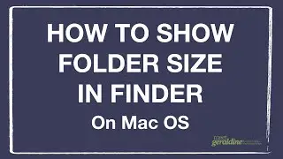 How to Show Mac Folder Size