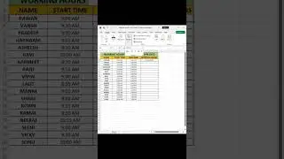 WORKING HOURS CALCULATE OF EMPLOYEE #excel #calculate #excelfunctions #excelformulas #howto