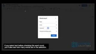 How to check word count in Docs