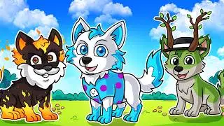 NOS CONVERTIMOS en LOBOS ELEMENTALES🌸🔥🐺🧊en MINECRAFT con PANCRACIO y PERMON