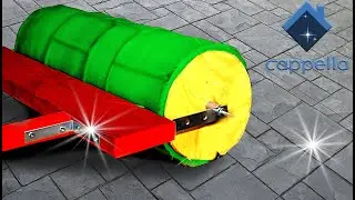 Валик Гигант из дерева, песка и силикона для штамповки по бетону. Садовая дорожка своими руками