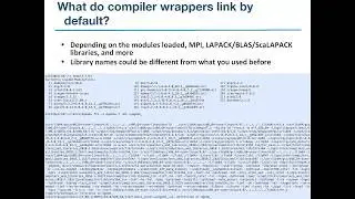 New User Training: 04 Programming Environment and Compilation