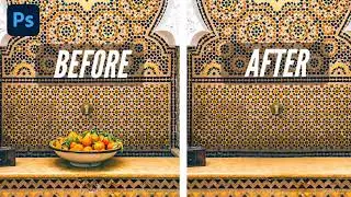 How to remove something from a photo using Clone Stamp Tool in Photoshop (Hard Edit)