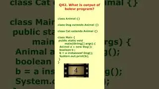 interview question 42. what is output of below program? 