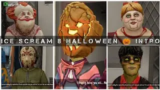 Ice Scream 8 halloween intro cutscene