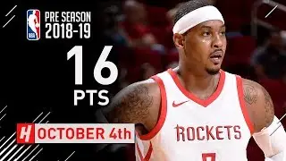 Carmelo Anthony Full Highlights Rockets vs Pacers 2018.10.04 - 16 Pts, 5 Reb in 3 Qtrs!