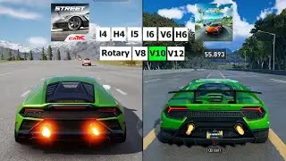 CarX Street vs The Crew Motorfest | Cars Engine Sound Direct Comparison | Different Engine Types