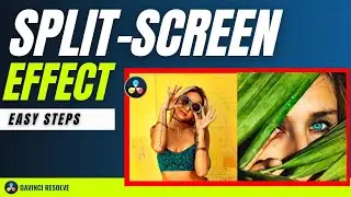 DaVinci Resolve 17 - Create A SPLIT SCREEN Effect | VIDEO COLLAGE (Easy Steps)