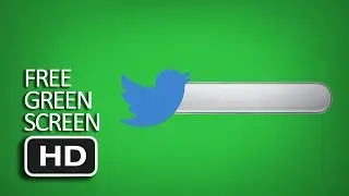 Free Green Screen - Twitter Logo + Bar Template