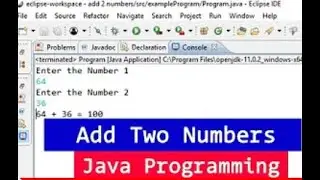 Java Example Program to Add Two Numbers  User Input