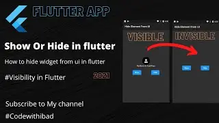 Visibility  Show  or Hide Widget in Flutter || How to Hide widget in flutter