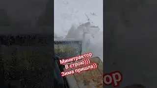 По сугробам на минитракторе)) 