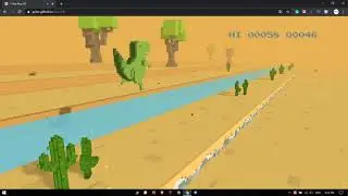 How to Play Google Chrome Dinosaur Game T Rex Runner Game 3D?