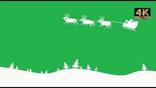 santa sleigh green screen  | santa flying in the sky green screen