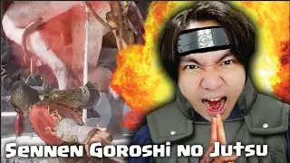 MiawAug Mengeluarkan Sennen Goroshi no Jutsu