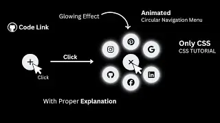 How to Create Easy CSS Circular Navigation with Glowing Effect | Step By Step | 