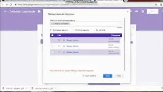 How to delete the duplicates from the Google Forms?